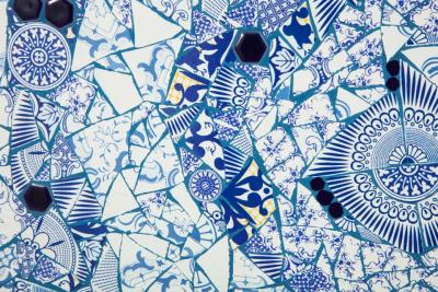 Mariana Lloyd One of a Kind Contemporary Spiral Mosaic 01 by Brazilian artist Mariana Lloyd