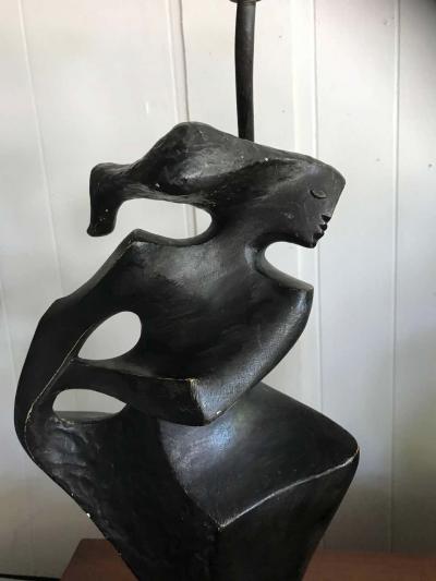 Marianna Von Allesch Spectacular Pair of Marianna von Allesch Cubism Male Female Lamp Rima