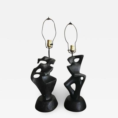 Marianna Von Allesch Spectacular Pair of Marianna von Allesch Cubism Male Female Lamp Rima