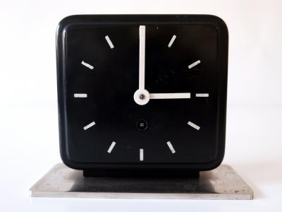 Marianne Brandt Bauhaus Table or Desk Clock by Marianne Brandt for Ruppelwerk Gotha Germany 1932