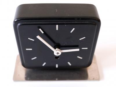 Marianne Brandt Bauhaus Table or Desk Clock by Marianne Brandt for Ruppelwerk Gotha Germany 1932