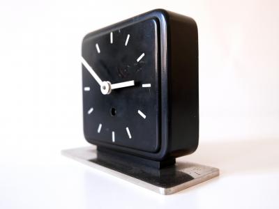 Marianne Brandt Bauhaus Table or Desk Clock by Marianne Brandt for Ruppelwerk Gotha Germany 1932