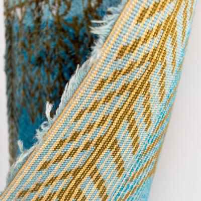 Marianne Richter SWEDISH BLUE AND BROWN WOOL RYA RUG 1960 Attributed to Marianne Richter 