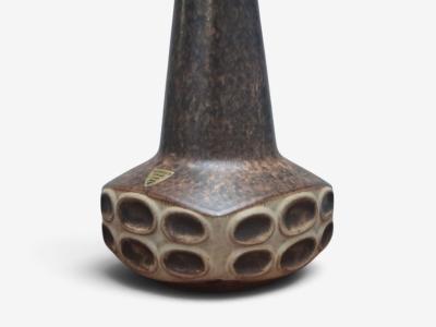 Marianne Starck Large Table Lamps Brown Stoneware Denmark 1960s