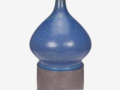 Marianne Starck Table Lamp Blue and Brown Stoneware Denmark 1960s