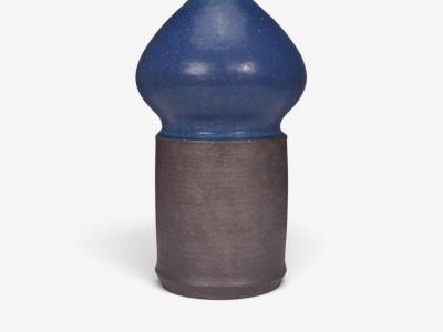 Marianne Starck Table Lamp Blue and Brown Stoneware Denmark 1960s