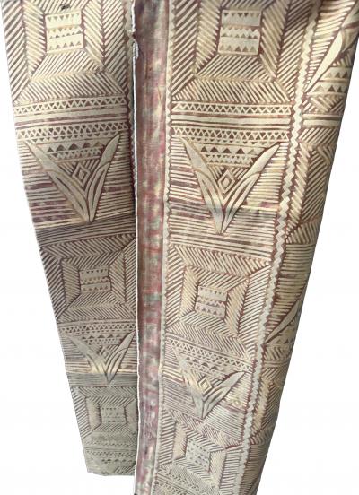 Mariano Fortuny Vintabge Fortuny Fabric in Light Plum and Silvery Gold C 1960 1980
