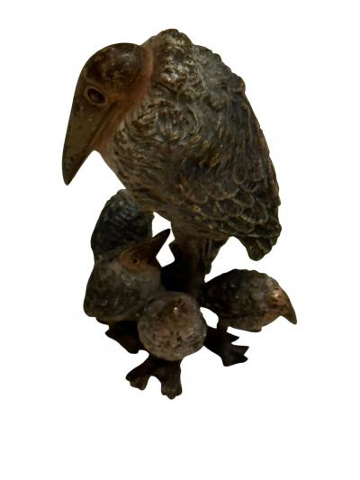 Maribou Stork Family Vienna Bronze