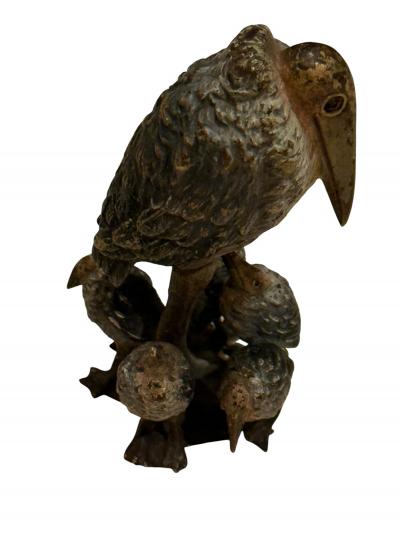 Maribou Stork Family Vienna Bronze