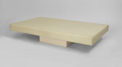 Marie Claude Fouquieres French Post War Design Modernist Off White Crackled Resin Coffee Table