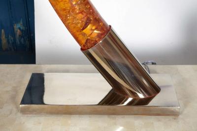 Marie Claude Fouquieres Huge 1970s elephant tusk lamps in resin