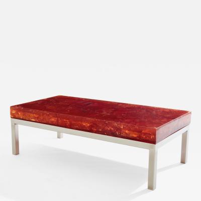 Marie Claude Fouquieres Marie Claude De Fouqui res orange fractal resin coffee table 1970