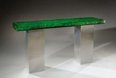 Marie Claude Fouquieres Resin Top Console by Marie Claude Fouquieres