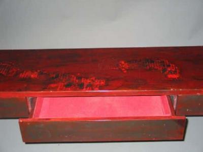 Marie Claude Fouquieres Resin and Lacquer Wall Mount Console Attributed to Marie Claude de Fouquieres