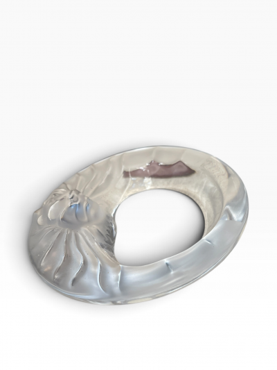 Marie Claude Lalique 1980s Crystal ashtray by Lalique