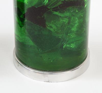 Marie Claude de Fouqui res A Pair of Green Crushed Ice Resin Lamps by Marie Claude de Fouquieres 1970s