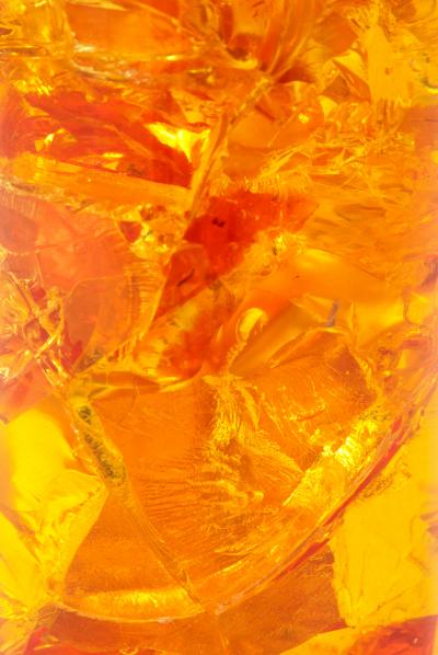 Marie Claude de Fouqui res A Single Amber Crushed Ice Resin Lamp by Marie Claude de Fouquieres 1970s