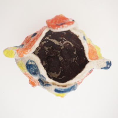 Marie Pierre Biau SHELL VASE 4 MULTICOLOURED Glazed sandstone sculpture