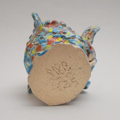 Marie Pierre Biau SHELL VASE 7 MULTICOLOURED Glazed sandstone sculpture