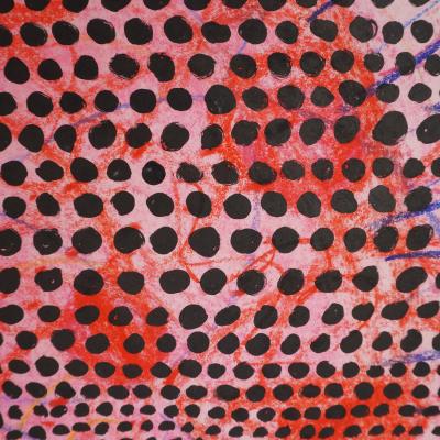 Marie Pierre Biau UNTITLED 75 X 56 ROSE 2021 Framed drawing on paper