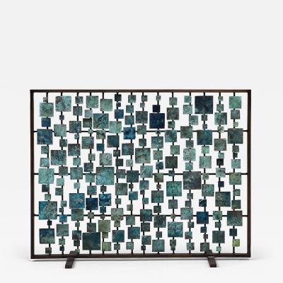 Marie Suri The Blue Aurora Fire Screen