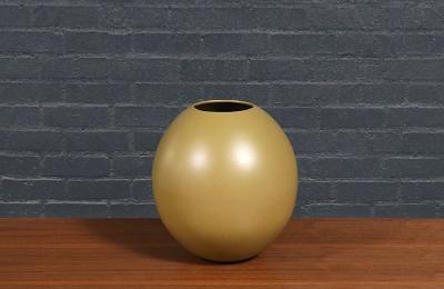 Marilyn Kay Austin Marilyn Kay Austin Olive Green Sphere Planter for Architectural Pottery