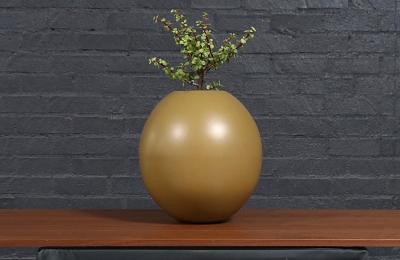 Marilyn Kay Austin Marilyn Kay Austin Olive Green Sphere Planter for Architectural Pottery