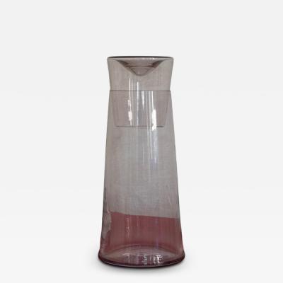 Marino Marini Murano Glass Bedside Carafe and Glass Set With Alexandrite Effect