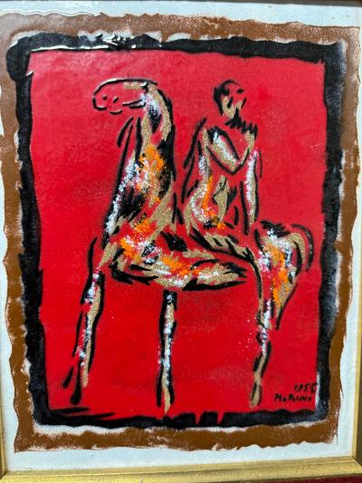 Marino Marini Posthumous Marino Marini Enamel on Copper plate artwork