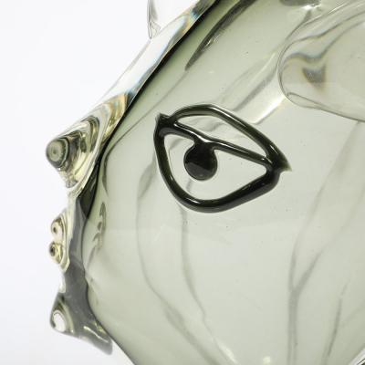 Mario Badioli Mid Century Handblown Murano Glass Abstract Portrait Sculpture by Mario Badioli