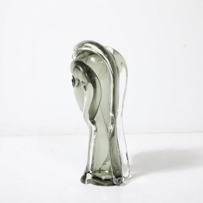 Mario Badioli Mid Century Handblown Murano Glass Abstract Portrait Sculpture by Mario Badioli