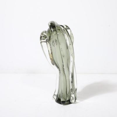 Mario Badioli Mid Century Handblown Murano Glass Abstract Portrait Sculpture by Mario Badioli