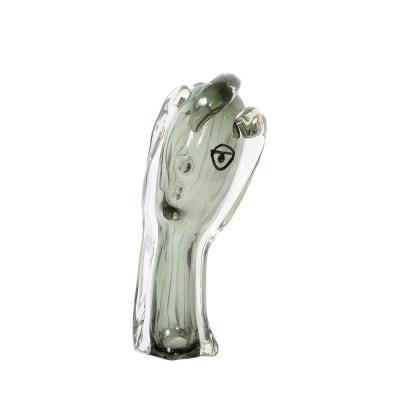 Mario Badioli Mid Century Handblown Murano Glass Abstract Portrait Sculpture by Mario Badioli