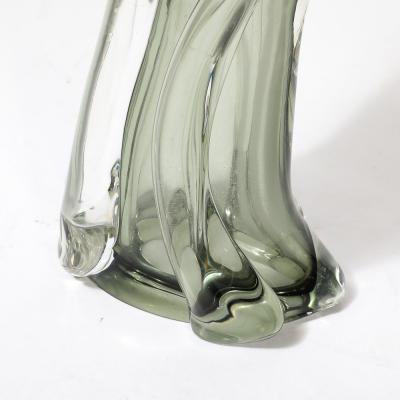 Mario Badioli Mid Century Handblown Murano Glass Abstract Portrait Sculpture by Mario Badioli