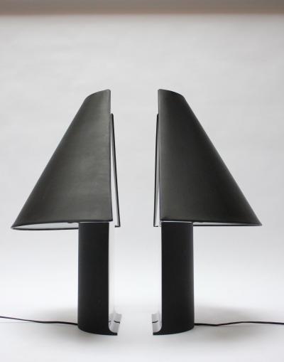 Mario Barbaglia Marco Colombo Pair of Italian Edipo Acrylic Table Lamps by Mario Barbaglia and Marco Colombo