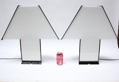 Mario Barbaglia Marco Colombo Pair of Italian Edipo Acrylic Table Lamps by Mario Barbaglia and Marco Colombo