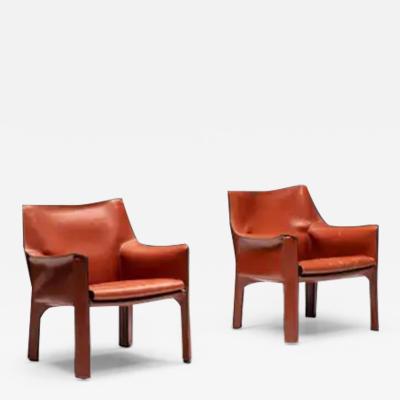 Mario Bellini CAB 414 Armchairs by Mario Bellini for Cassina Italy 1970s