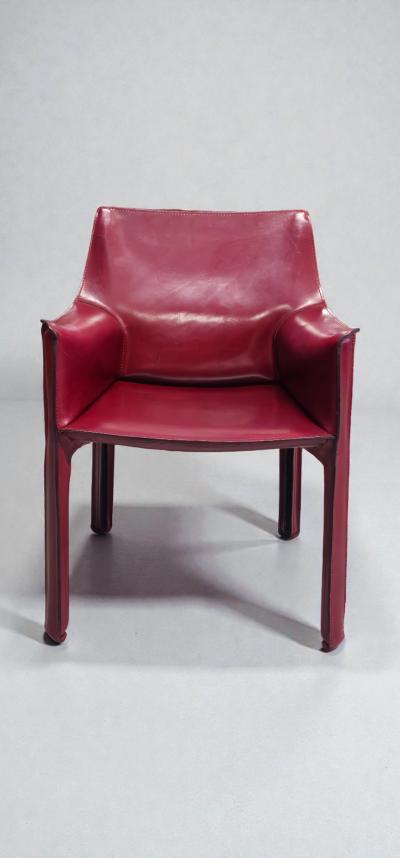 Mario Bellini Cab 413 Set of Six Armchairs in Multicolor Leather by Mario Bellini for Cassina