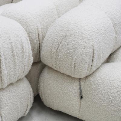 Mario Bellini Camaleonda Modular Sofa by Mario Bellini Italy 70s White Boucl Reupholstered