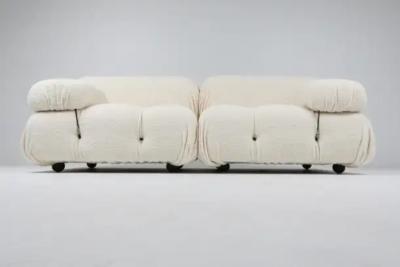 Mario Bellini Camaleonda Sofa Set in Boucle Wool with Armrests by Mario Bellini 1970s