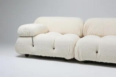 Mario Bellini Camaleonda Three Seater in Boucle Wool with 2 Armrests by Mario Bellini 1970s