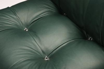 Mario Bellini Green Leather Camaleonda by Mario Bellini 1970s