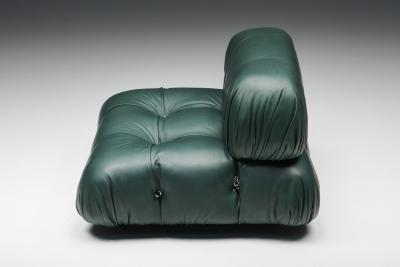 Mario Bellini Green Leather Camaleonda by Mario Bellini 1970s
