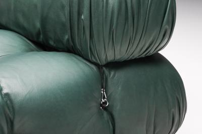 Mario Bellini Green Leather Camaleonda by Mario Bellini 1970s
