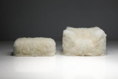 Mario Bellini Le Bambole Armchair Ottoman by Mario Bellini for B B Italia Italy 1970s