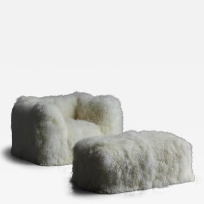 Mario Bellini Le Bambole Armchair Ottoman by Mario Bellini for B B Italia Italy 1970s