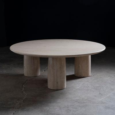 Mario Bellini Mario Bellini Il Colonnato Coffee Table in Solid Italian Travertine 1970s