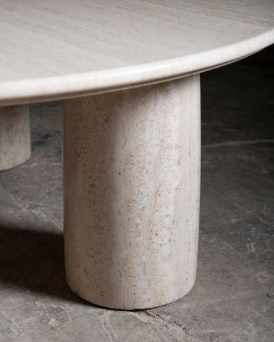 Mario Bellini Mario Bellini Il Colonnato Coffee Table in Solid Italian Travertine 1970s