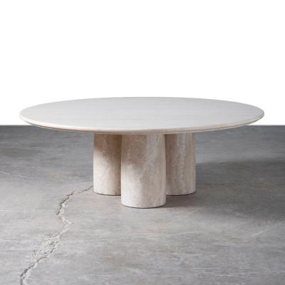 Mario Bellini Mario Bellini Il Colonnato Coffee Table in Solid Italian Travertine 1970s