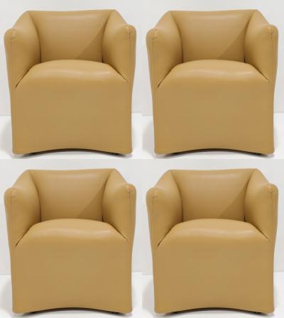 Mario Bellini Mario Bellini Tentazione Armchair in Maharam Leather Set of Four